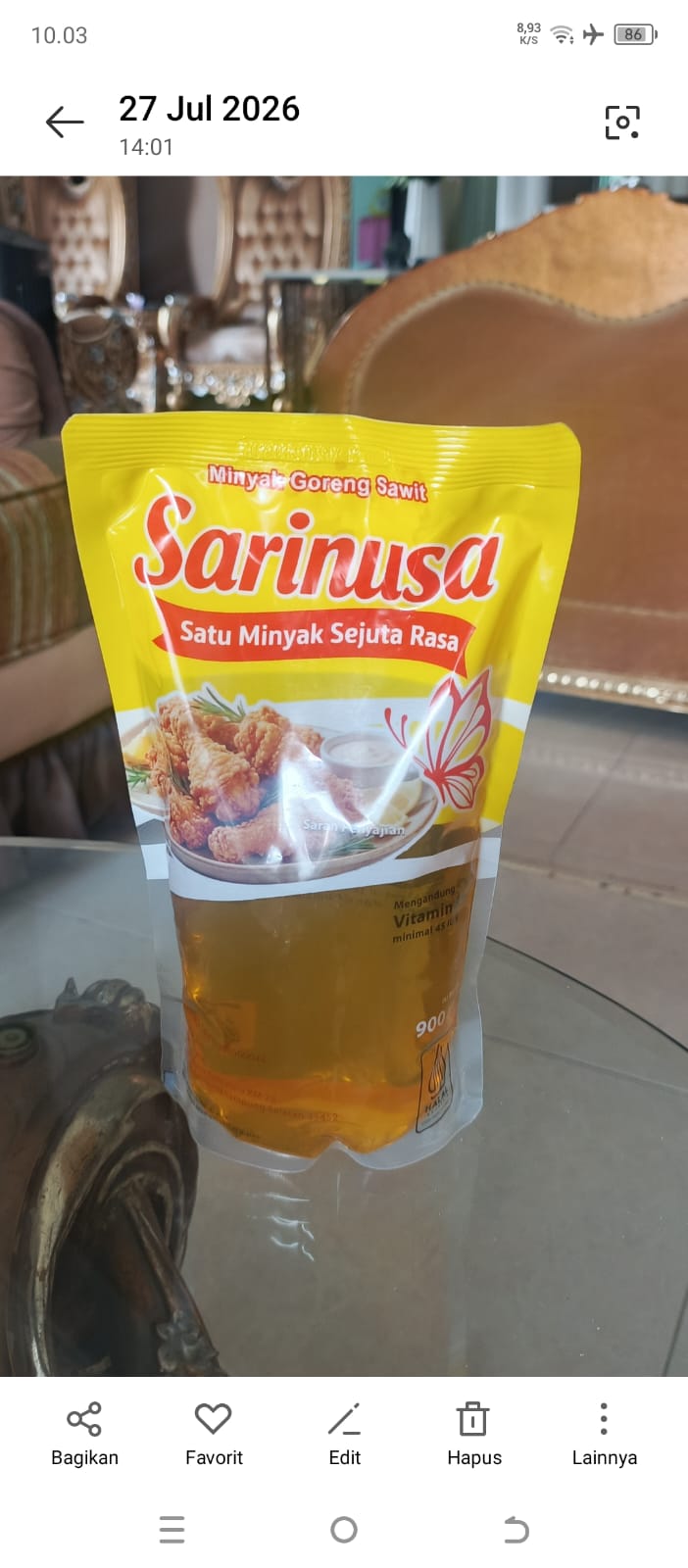 Minyak Goreng Sawit Sarinusa