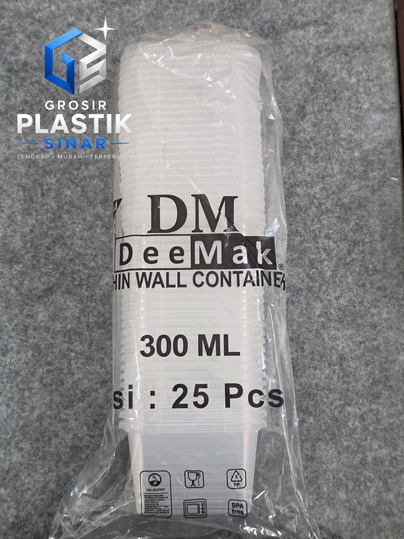 Thinwall DM 300ML Persegi @12bks / Dus