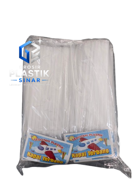 Pipet / Sedotan Bengkok Pesawat @10Pack / Bal