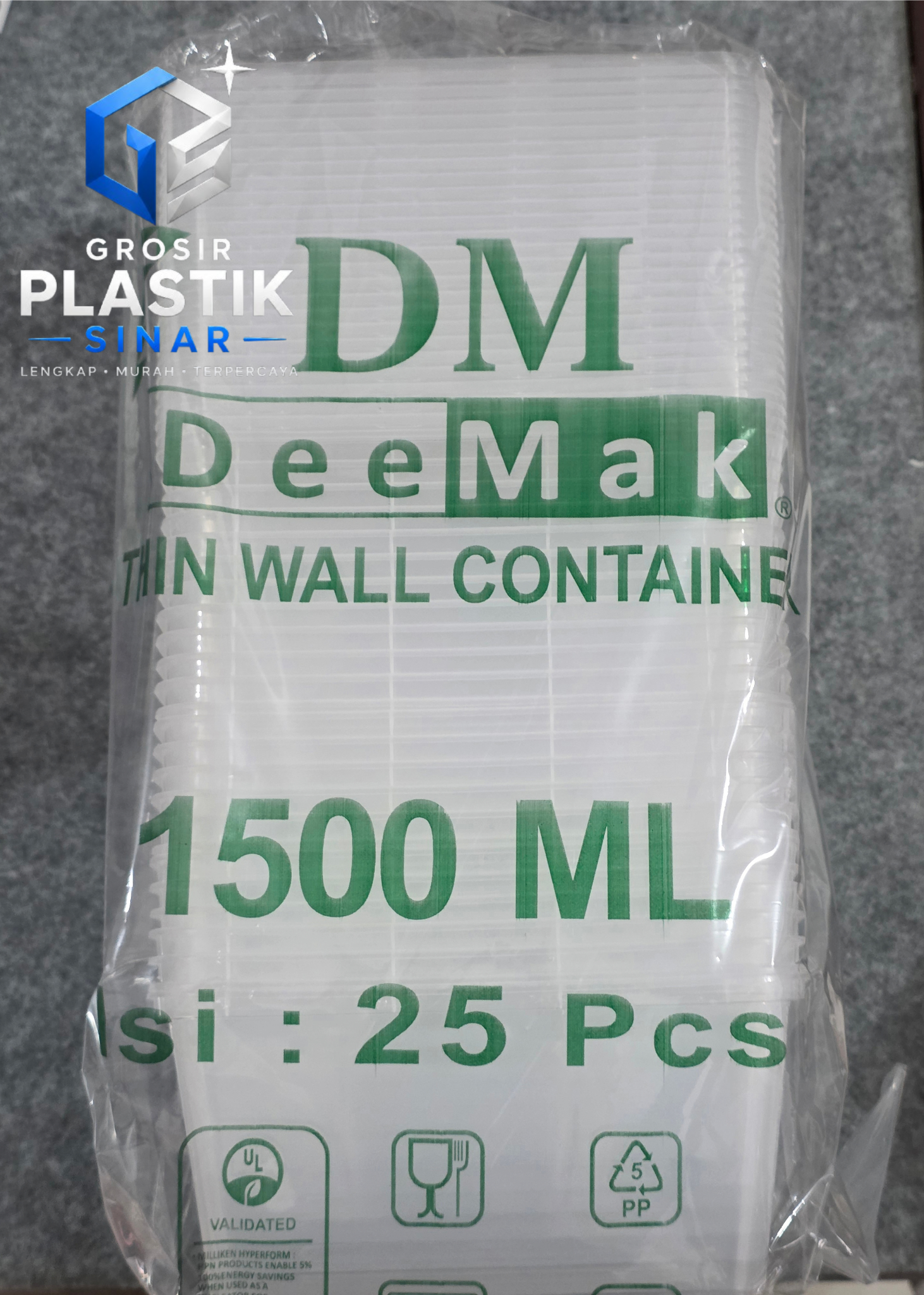 Thinwall DM 1500ML Persegi @6bks / Dus