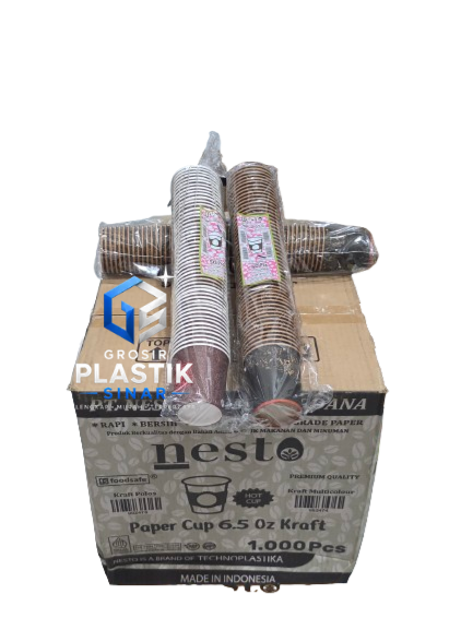 Cup Kopi 6.5oz Nesto Warna @20bks / Dus