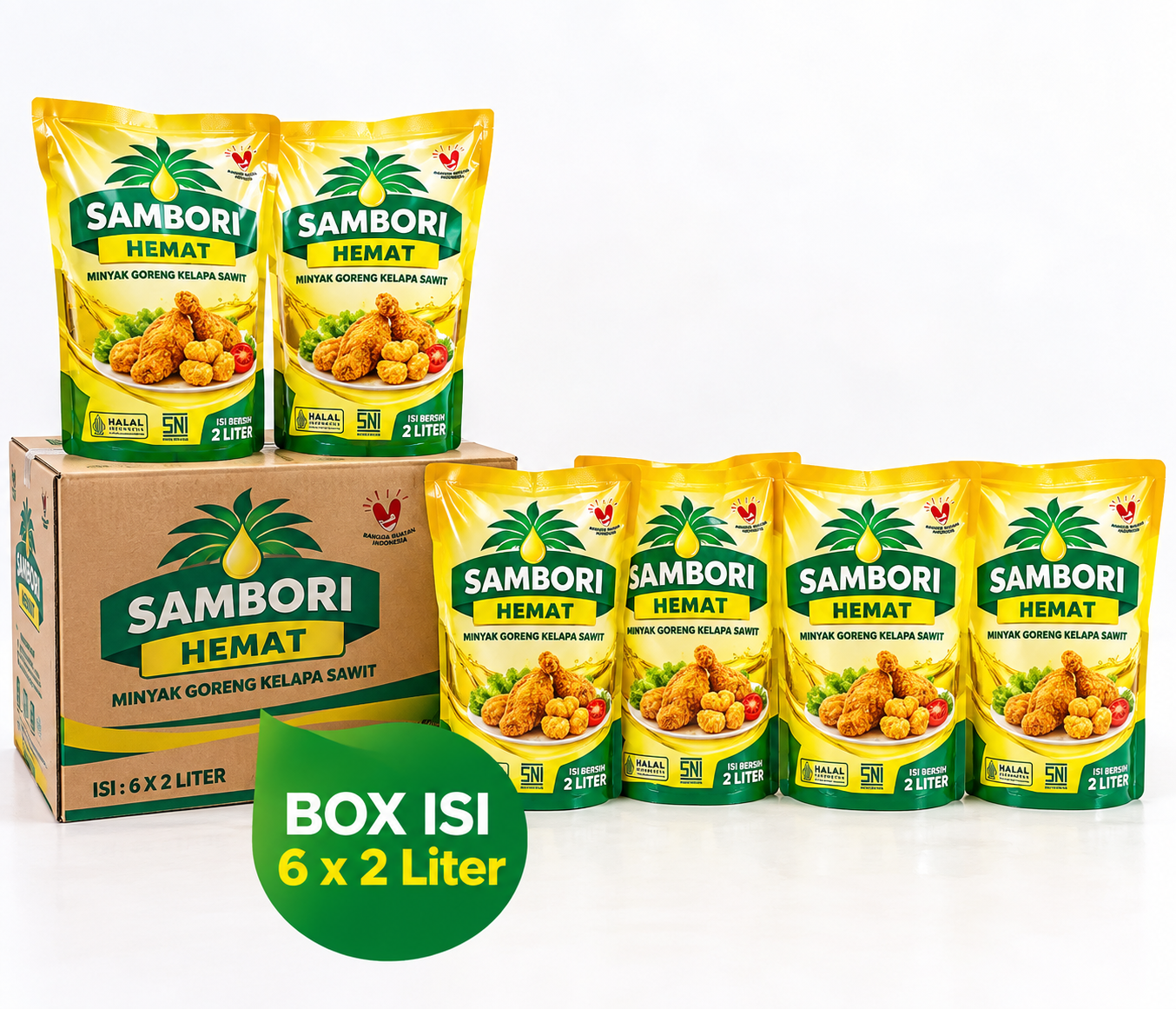 Minyak goreng premium SAMBORI HEMAT 2liter