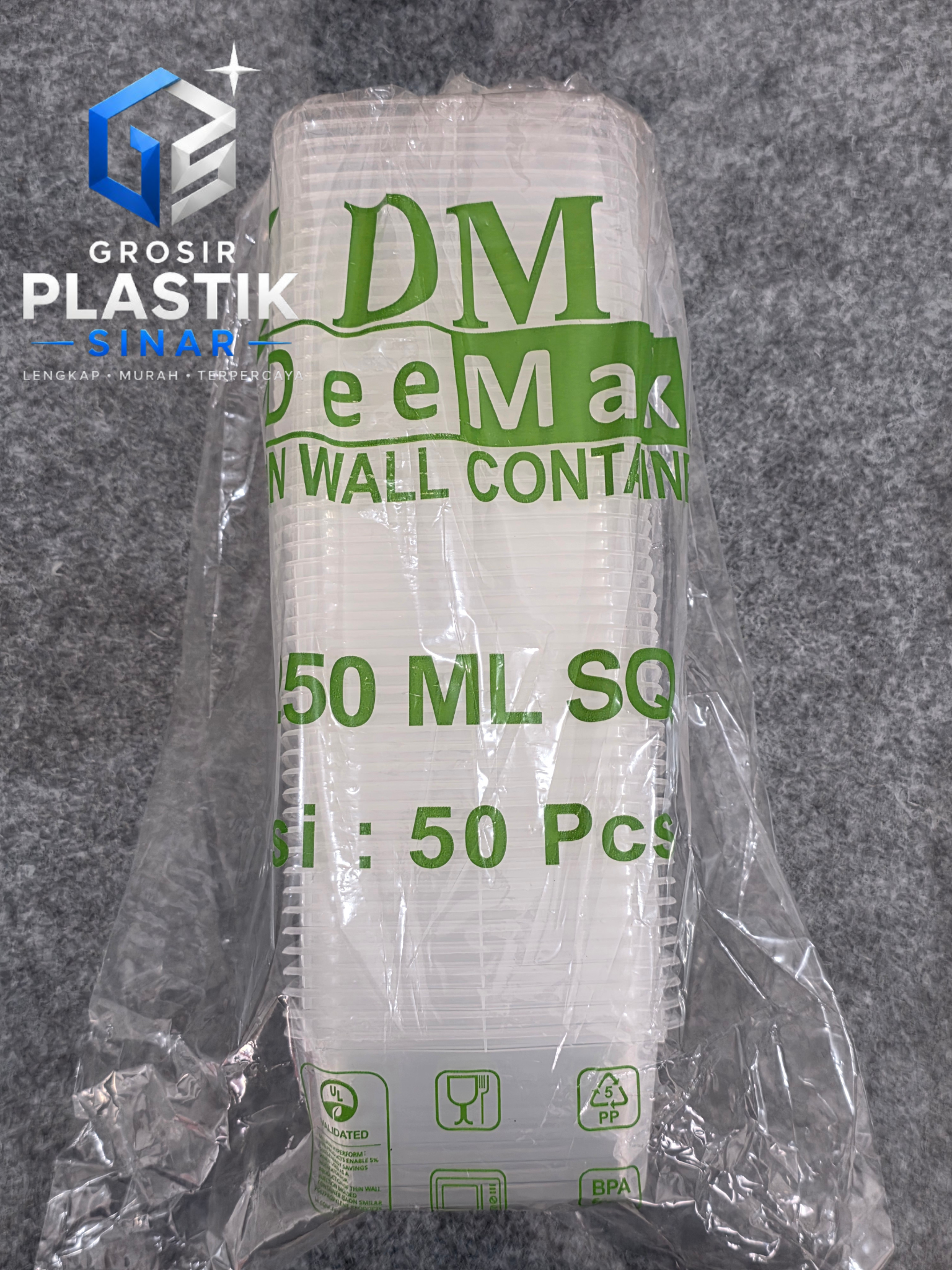Thinwall DM 250ML Persegi @16bks / Dus